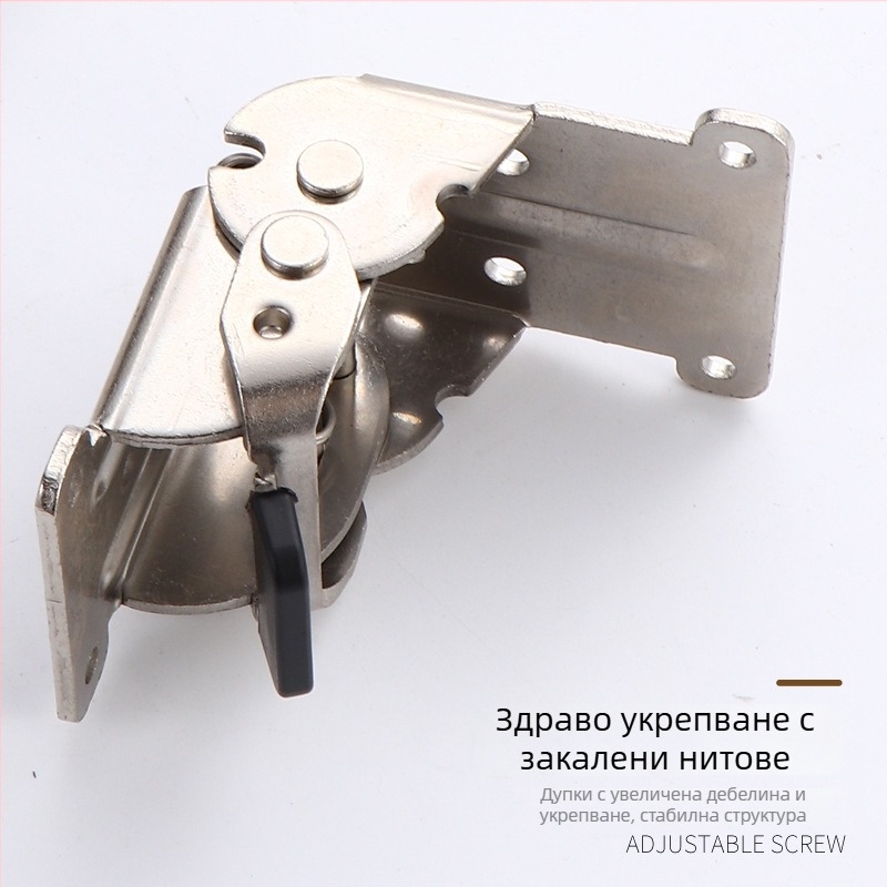 Панта за сгъване за маси — самозатягаща се 0/90/180° сгъвка, студено валцована стомана, пресоване и електроплакиране