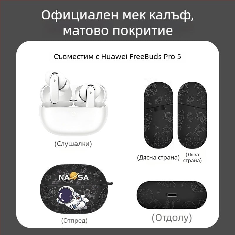 Меко предпазно калъфче с воден мотив за Huawei FreeBuds Pro 5 безжични слушалки
