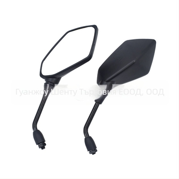 Задно огледало и рефлектор за ATV и мотоциклет — универсално, пластмасов корпус и стоманен прът, за мотоциклети и електрически автомобили