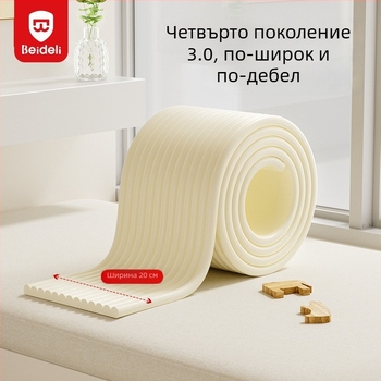 Bedeli защитна лента за ъгъл за деца – екологично чиста, без токсини, лента против удар за маса, квадратна форма, опаковка 80 бр.