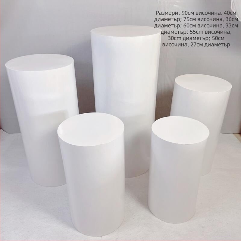 Сватбени реквизити от ковано желязо - цилиндрична маса за десерти, витрина за торти, персонализирана, опакована в картон