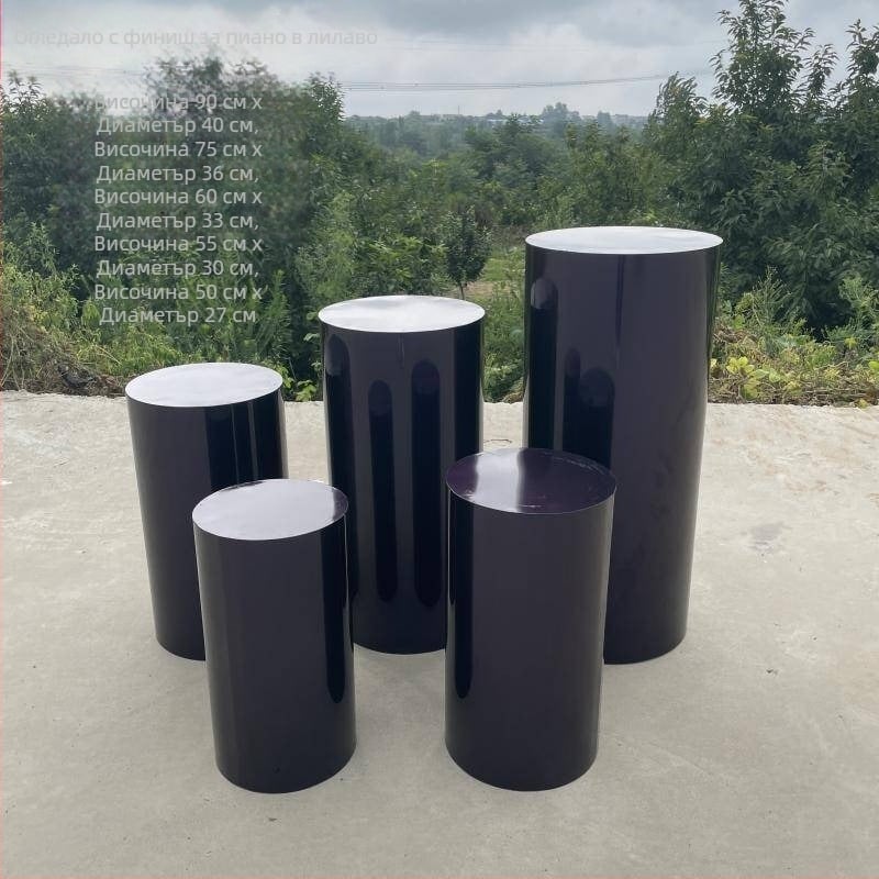 Сватбени реквизити от ковано желязо - цилиндрична маса за десерти, витрина за торти, персонализирана, опакована в картон