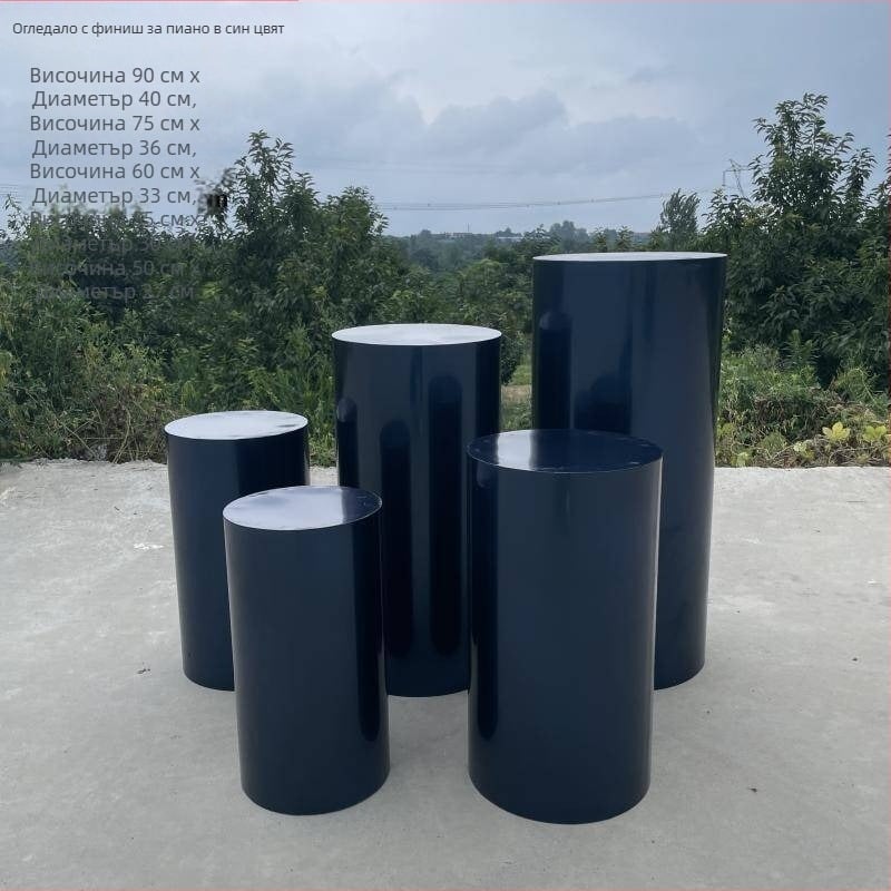 Сватбени реквизити от ковано желязо - цилиндрична маса за десерти, витрина за торти, персонализирана, опакована в картон