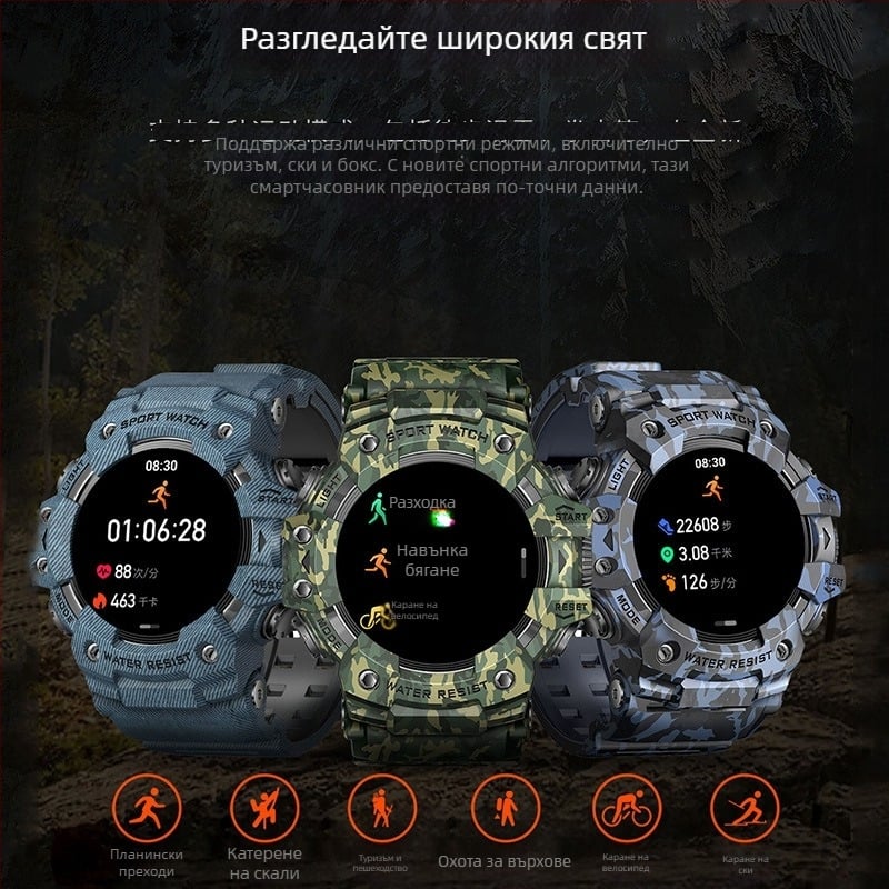 LC21 смарт часовник с мониторинг на сърдечния ритъм, кислород в кръвта, кръвно налягане, мониторинг на съня и Bluetooth обаждания