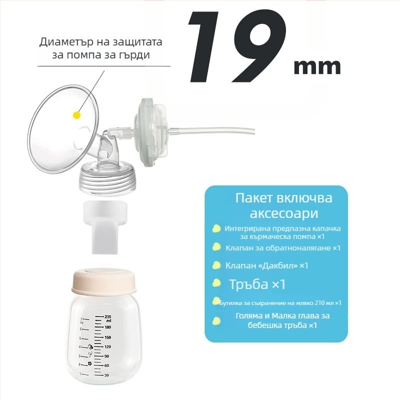 S1-съвместим комплект аксесоари за електрическа помпа за кърма: duckbill valve, horn cover, bottle isolation valve