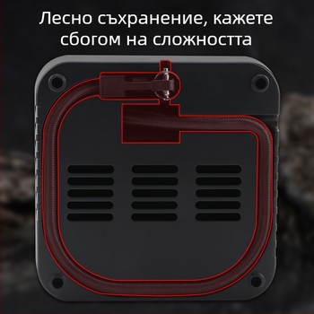 Портативна помпа за автомобилни гуми, батерийно захранване, диапазон на напрежение 36–96V, 120W, 5A