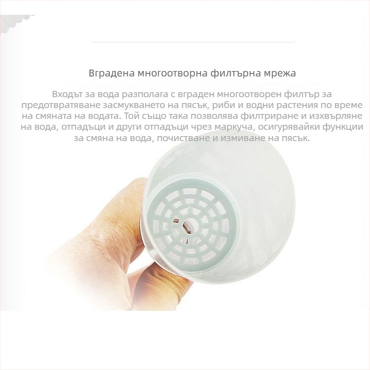 Аквариумен комплект за смяна на вода с ръчен сифон и всмукваща тръба — пластмасов, 65 г, марка Chi to Constant