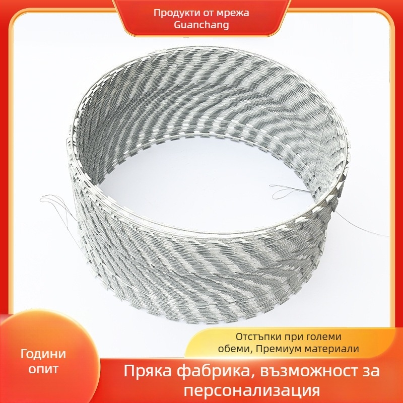 Галванизирана двойно усукана бодлива тел за ограда, SIRO стил, дясно завъртане, якост на опън 500