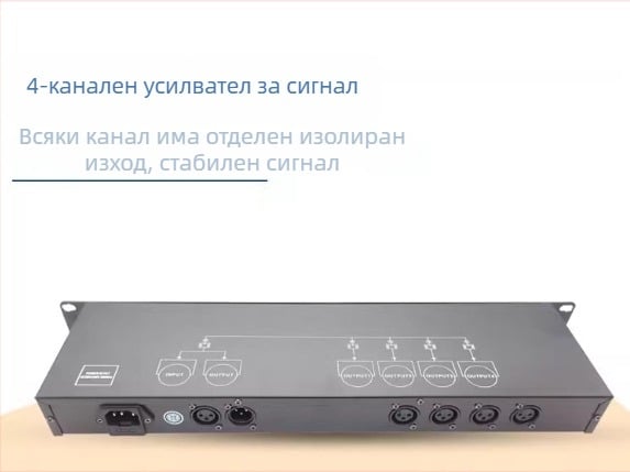 DMX разпределител за сценично осветление MX512 — 4-канален или 8-канален, Beam PAR светлина трансивър, марка Fuli