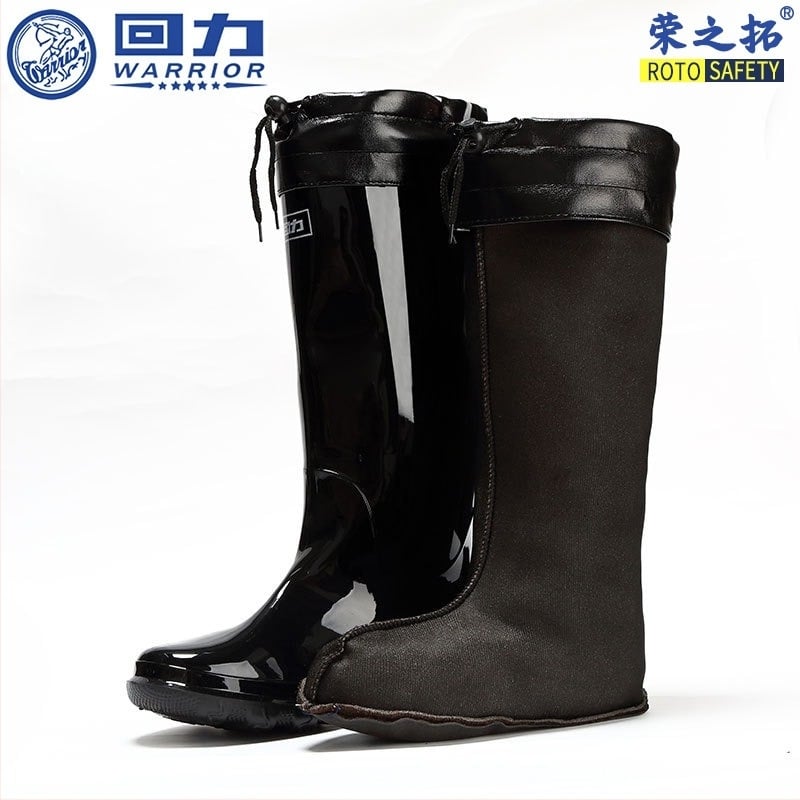 Мъжки високи пластмасови дъждовни ботуши, противохлъзгащи и водоустойчиви