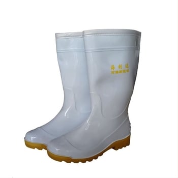 Мъжки високи ботуши за дъжд със подплата от памучен велюр, зимна защита, PVC водоустойчиви