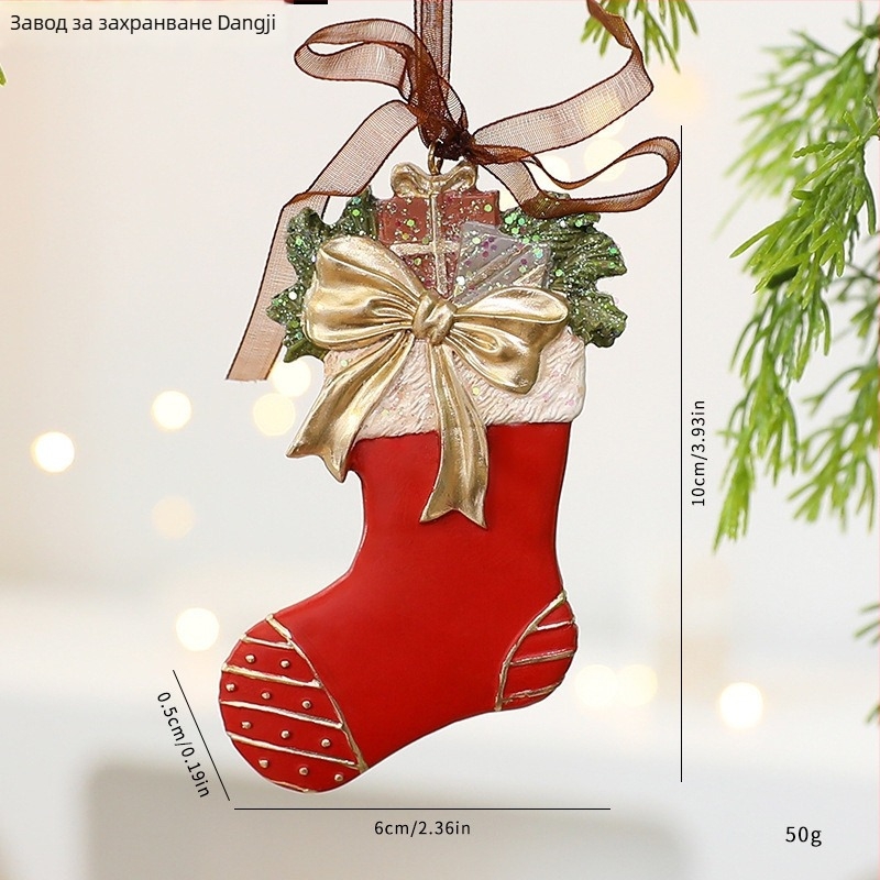 Висулка за Коледа в ретро стил с триизмерна елха – плат, китайски стил, коледна украса