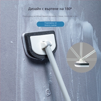 Почистваща четка за баня със сменяема глава от меламинова гъба, за плочки и стени, марка Sen, 58 g