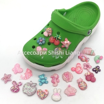 Каишка за обувки с декоративна флорална смола за сандали и джапанки – ежедневен стил