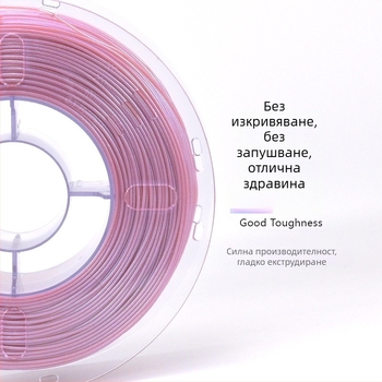 PLA филамент за 3D принтиране, серия Хамелеон, промяна на цвета, кръгло сечение, дължина 340–350 м
