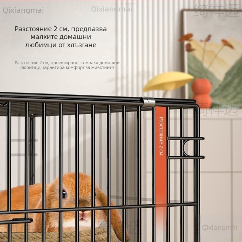 Гнездо за домашни любимци от неръждаема стомана, за вътрешна клетка на зайци, просторна вила