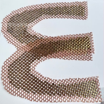 Мрежесто горнище за обувки с кристални акценти, No.30 кристали, модел 4445, U-образен стил, Alley