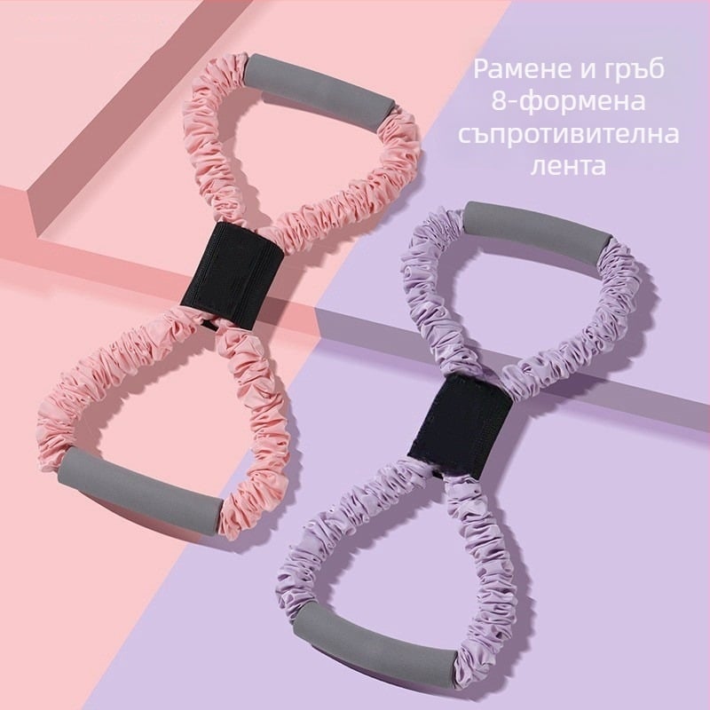 Устройство за разтягане на гърба с резистентно въже – ТПЕ/латекс материал, домашна фитнес екипировка