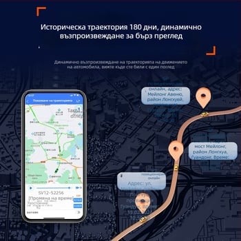 GPS тракер за автомобил с Beidou позициониране, защита срещу кражба и загуба, силен магнит — модел ABL01, GSM антена, Gaode карта, жична версия