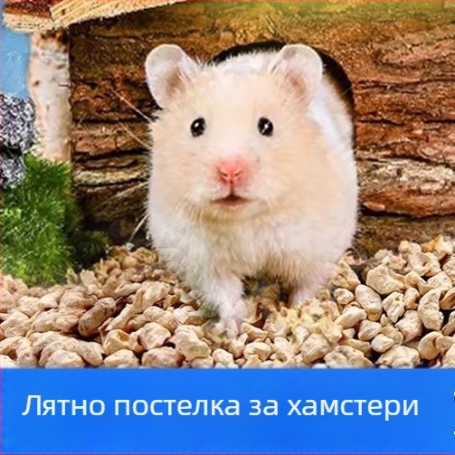 Хамстерова постелка: царевични кочани, дървени стърготини и пясък за урина за златни хамстери