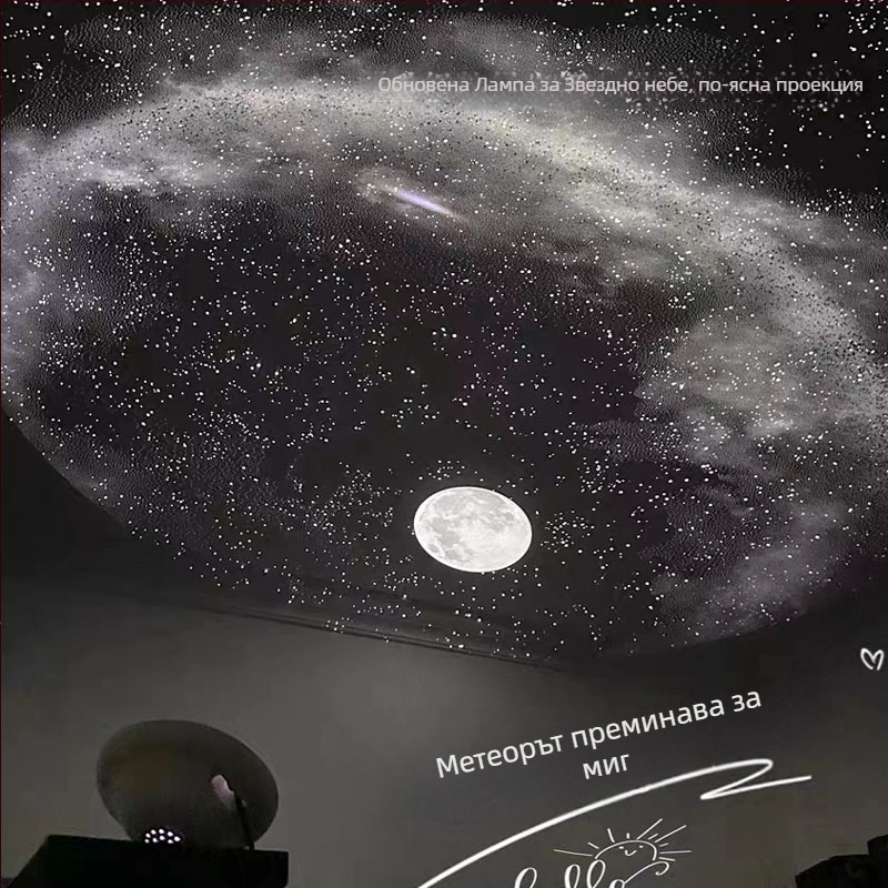 Проектор за звездно небе с дизайн летяща чиния; вградена литиева батерия, без интелигентно управление, монтаж Тайван