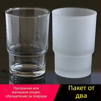 Държател за четки за зъби - матово стъкло, термоустойчиво стъкло, модерен минималистичен стил, персонализируем с лого