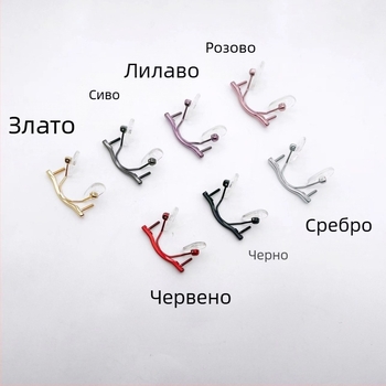 Безрамкови аксесоари за очила за мъже и жени – чист титаний среден прът, универсална конструкция с винт с едно дупло, IP електроплакиране, White Collar Nobility