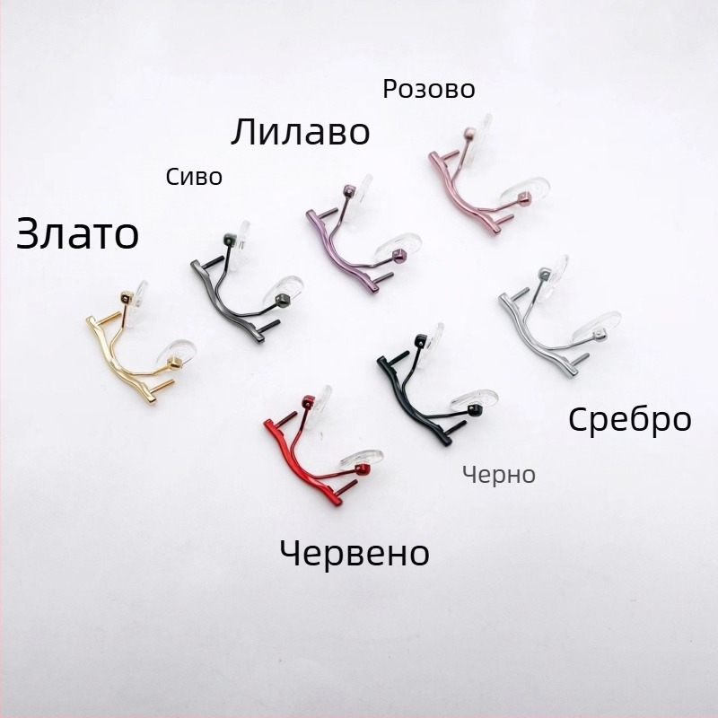 Безрамкови аксесоари за очила за мъже и жени – чист титаний среден прът, универсална конструкция с винт с едно дупло, IP електроплакиране, White Collar Nobility