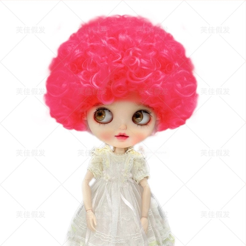 Перука за BJD кукла, къса къдрава коса, модел LBB, тел от термоустойчива жица, стил карикатура, чубка с къдрици, произход Zhejiang