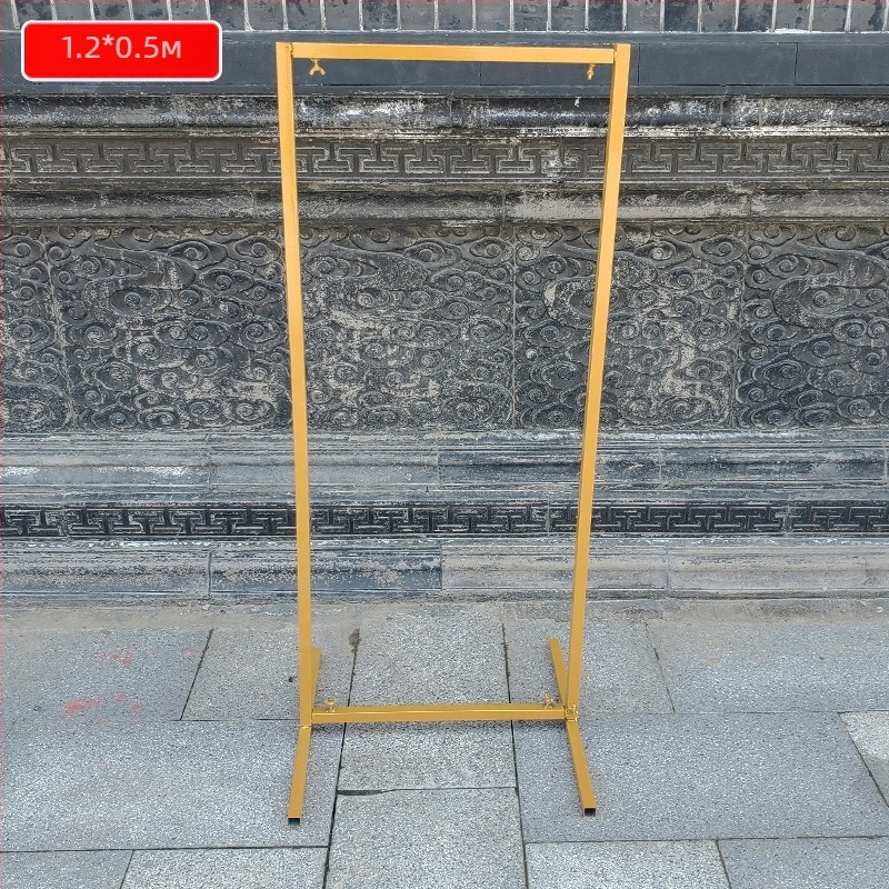 Железен геометричен екран за сватбена арка – правоъгълна рамка за украса на сцена