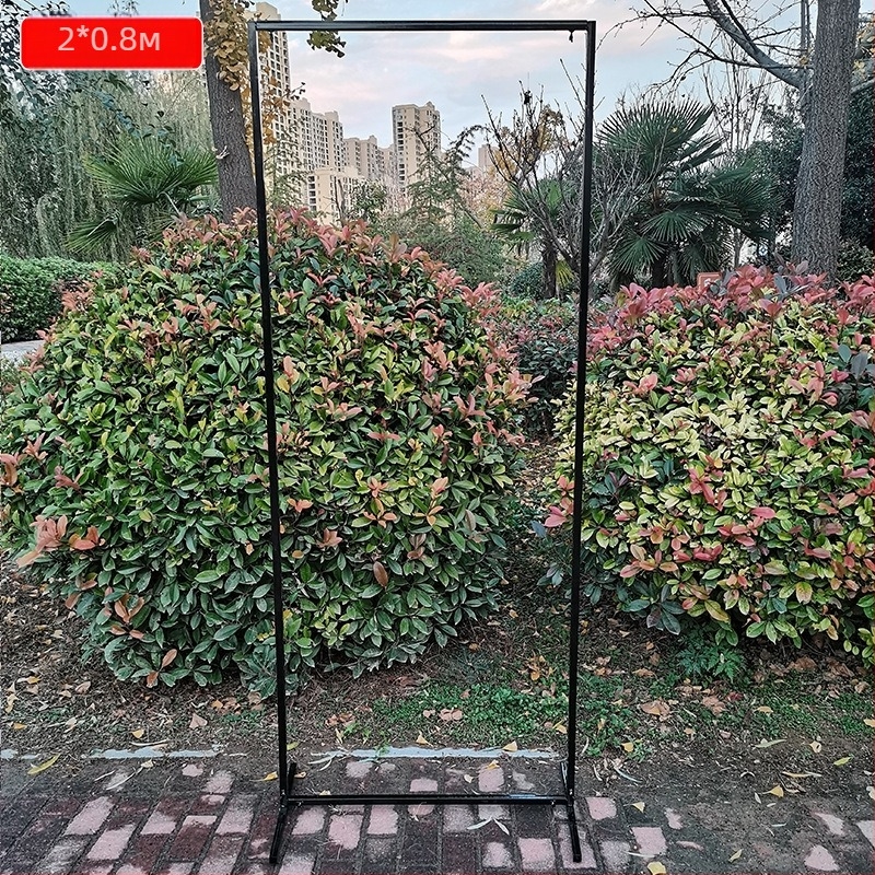 Железен геометричен екран за сватбена арка – правоъгълна рамка за украса на сцена