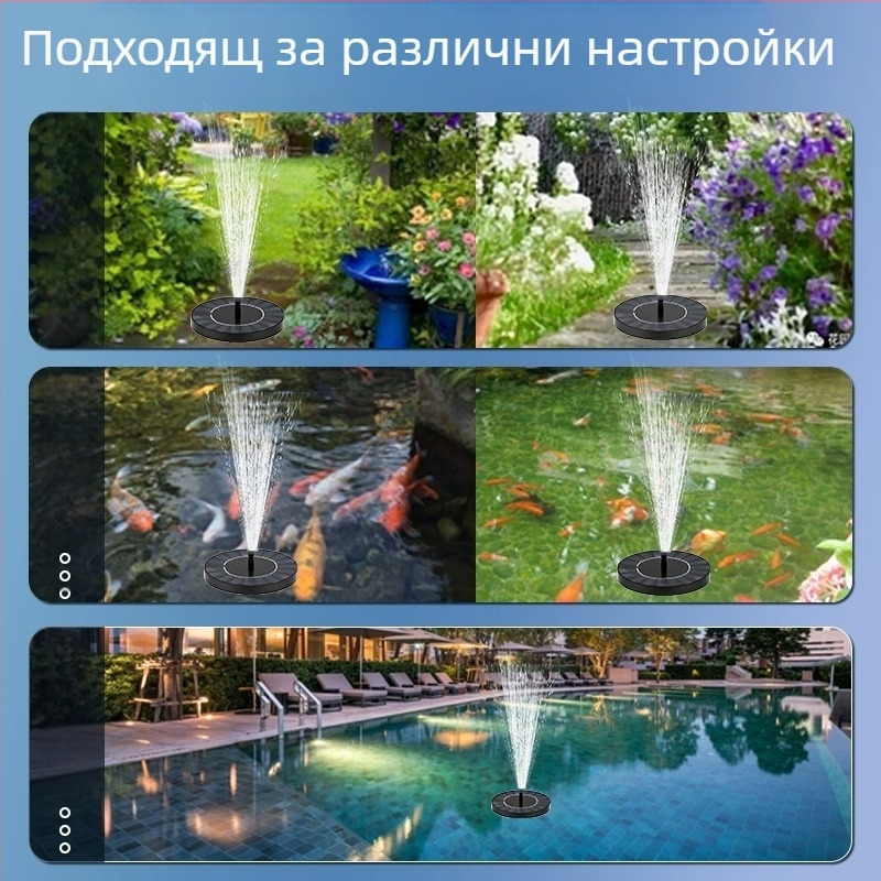 Shouli циркулиращ воден помпа за малък домашен резервоар – соларен фонтан за аериране, за външно рибно езеро и декоративна скална градина