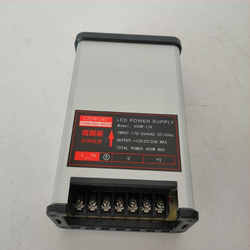 Външно LED захранване 12V 33A 400W, PWM превключване, IP63 защита, вход 220V AC