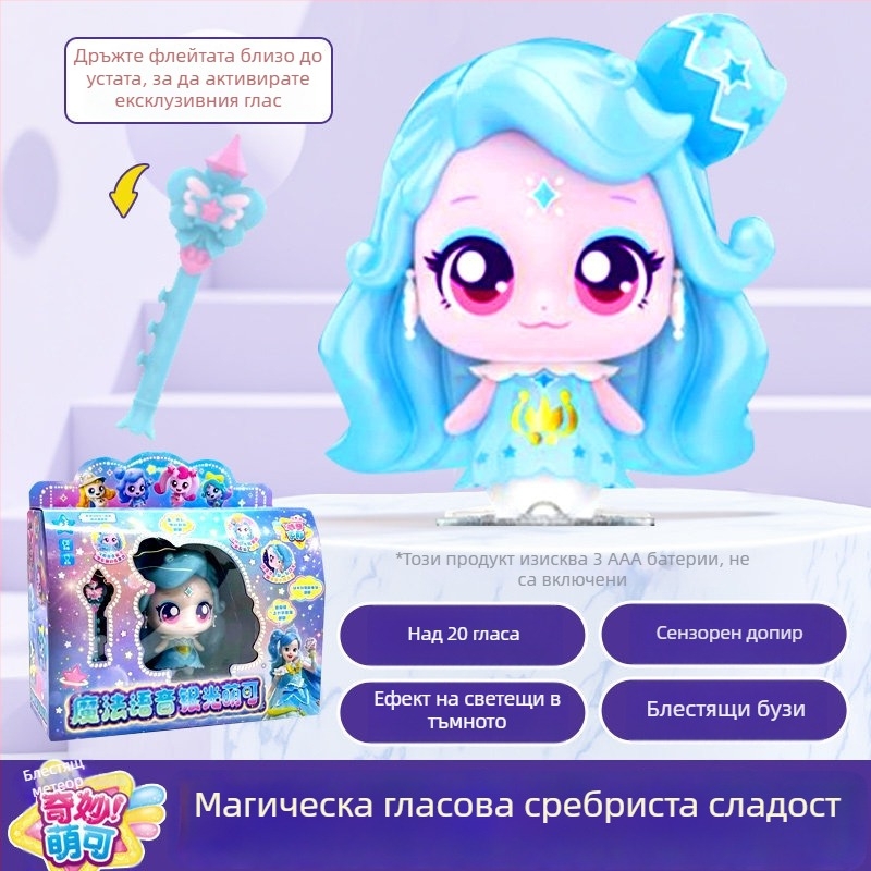 Плюшена говореща играчка с осветление в стил симулиран увеселителен парк; изработена от пластмаса/резина; за възраст 14+