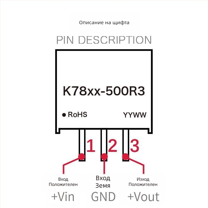 DC-DC неизолиран модул за захранване, модел K7803-500R3, ултра-широк вход, 3.3V регулиран изход, едноканален изход (Модел: K7803-500R3; Бранд: Mps; Вход: ултра-широк диапазон; Изход: 3.3V регулиран; Канал: едноканален; Изолация: неизолиран)