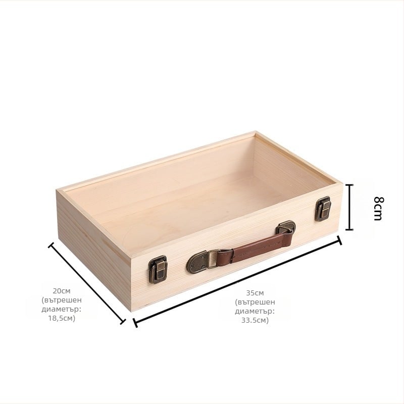 Дървена подаръчна кутия за бижута и запазени цветя, лого отпечатано, антиконтрафактно маркиране, модел 3-10