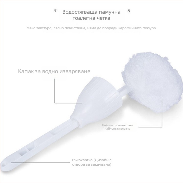 Тоалетна четка за висок клас санитария с пластмасова конструкция, кутия 200 броя, тегло 11 кг, пусната през пролетта на 2017 г.