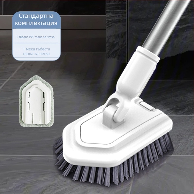 Подова четка How bright с дълга дръжка и твърда четина за почистване на подове, вани и плочки • пластмасова • 20 комплекта в кутия • 570 g