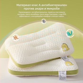 Детска възглавница за деца 1-10 години, правоъгълна форма, пълнеж 100% полиестер, трикотажна тъкан, включва калъф за възглавница