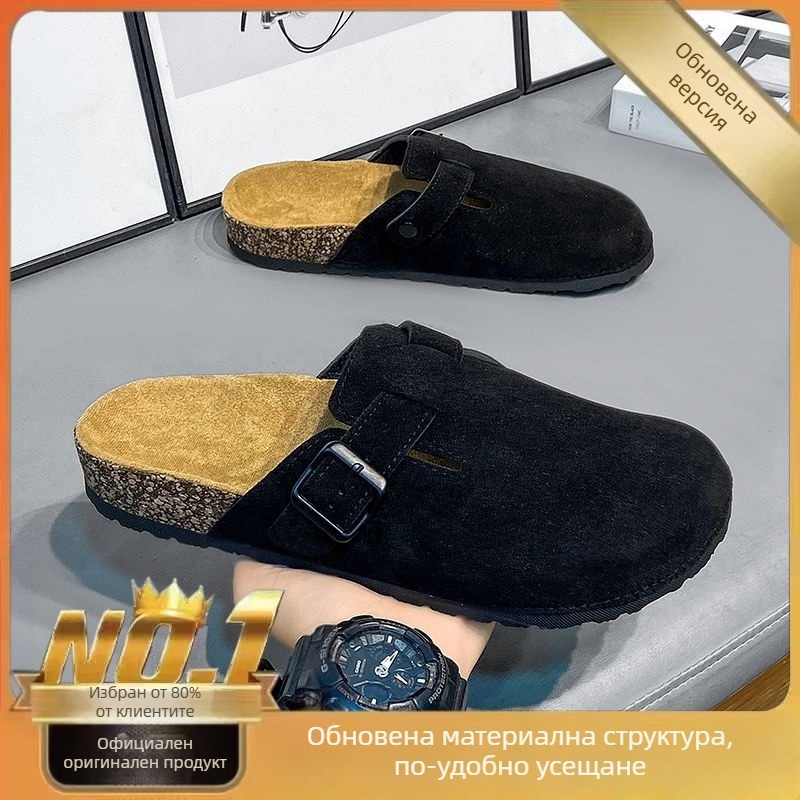 Мъжки сандали, PU горна част, EVA подметка, противохлъзване, безшнурови, закрити пръсти, лято 2024