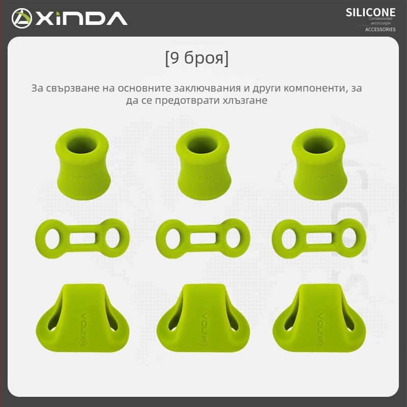 Xinda Ограничителен пръстен за катерене – силиконов пръстен, бързо закачане, позициониране, главен заключващ механизъм, фиксиран пръстен, за пещерно катерене и спускане от големи височини