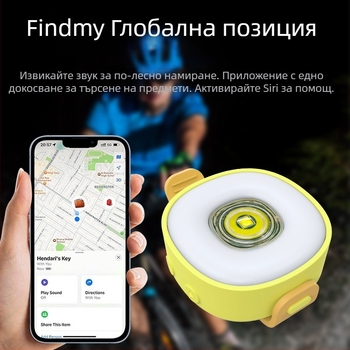 Висулка с нощна светлина за домашни любимци със проследяване — клип-он, Bluetooth позициониране, USB-C, батерия 150 мАч, обхват до 15 м, PVC, силикон, ABS, 70 dB звуков сигнал, TX23