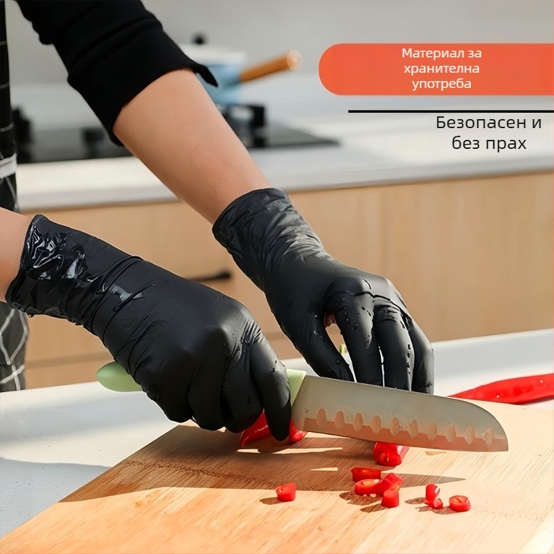 Нитрилни дебелени еднократни ръкавици за хранителни продукти – устойчиви на масло и вода