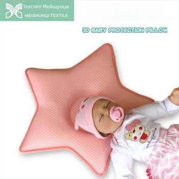 3D мрежеста бебешка оформяща възглавница, форма на звезда с пет точки, пълнеж от полиестерово влакно, материя полиестер, дишаща и лесна за пране