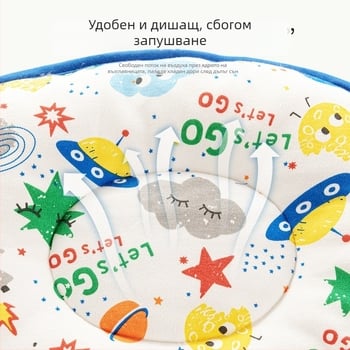Възглавница за бебета от чист памук, прост дизайн, подходяща за бебета и малки деца на възраст 1–3 години, сезон лято 2022.