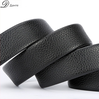Мъжки колан от естествена кожа, двуслоен кожен материал, текстура Личи лента, електроплатинен финиш