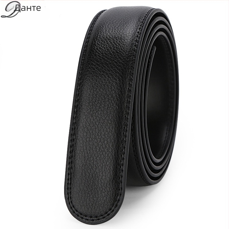 Мъжки колан от естествена кожа, двуслоен кожен материал, текстура Личи лента, електроплатинен финиш