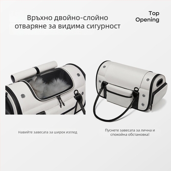 Fenjie Чанта за домашни любимци – Oxford плат, кръстосана през рамо за пътуване на открито, капацитет 30, подходяща за домашни любимци над 7 кг, средна твърдост
