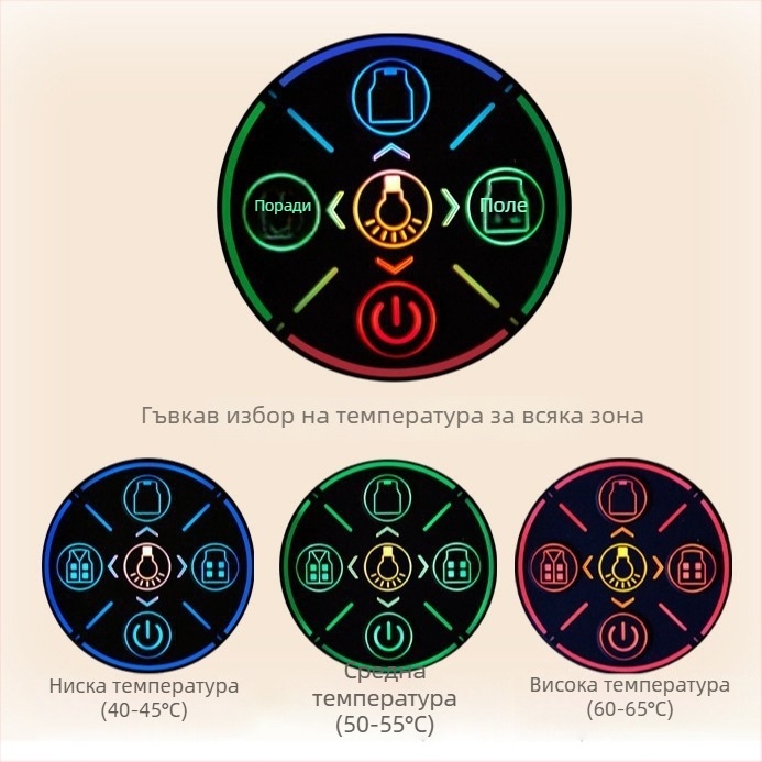 Кардиган-стил електрически отоплявана жилетка с постоянна температура – Унисекс, зимно/есен, пълнеж памук, подплата полиестер