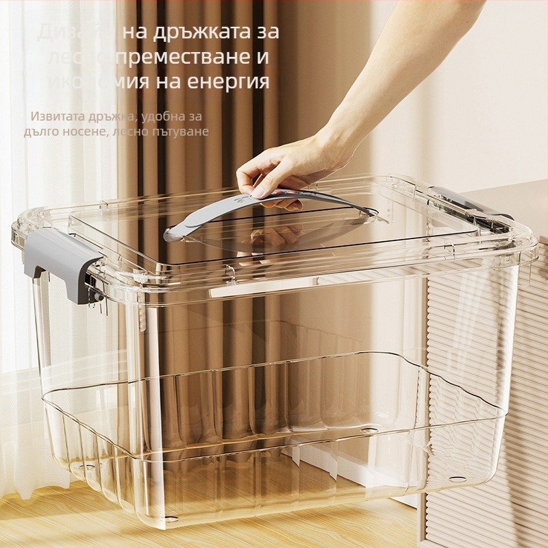 Прозрачна PP кутия за съхранение, ръчна дръжка, щракване при затваряне, модели JLSD01/02/03/04